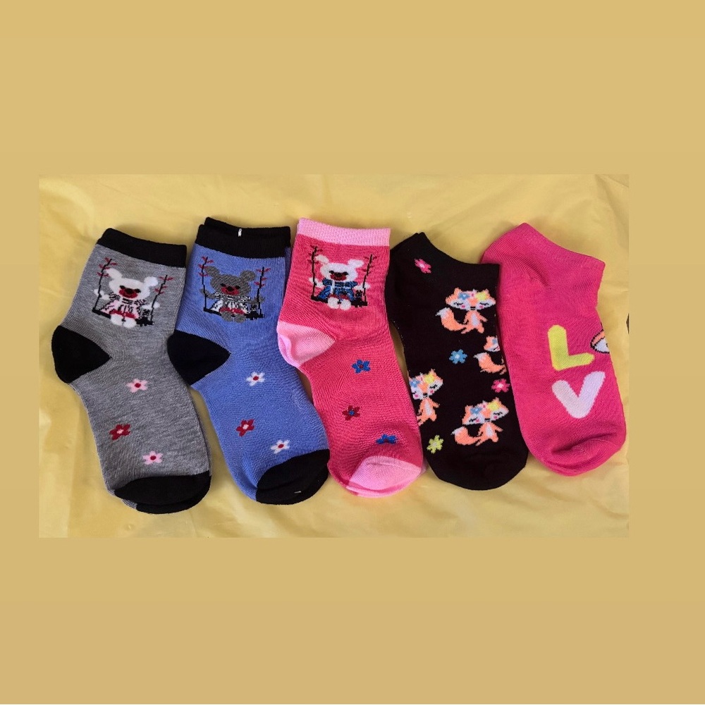 Colorful Animal Print Socks Set